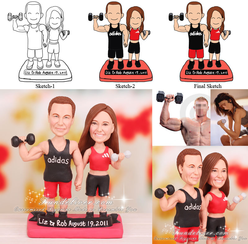 Weight Lifting Cake Toppers